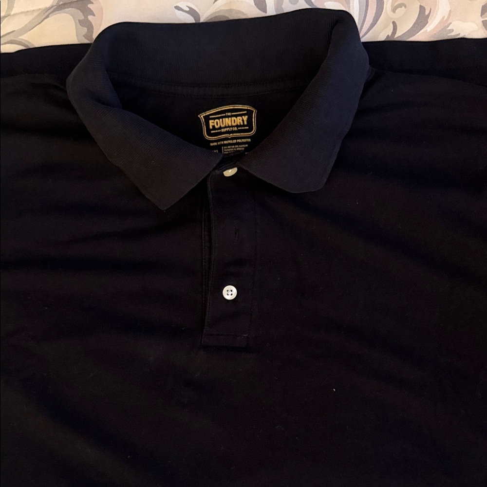 SC - The Foundry Supply Co. Men's  Black Polo Shirt